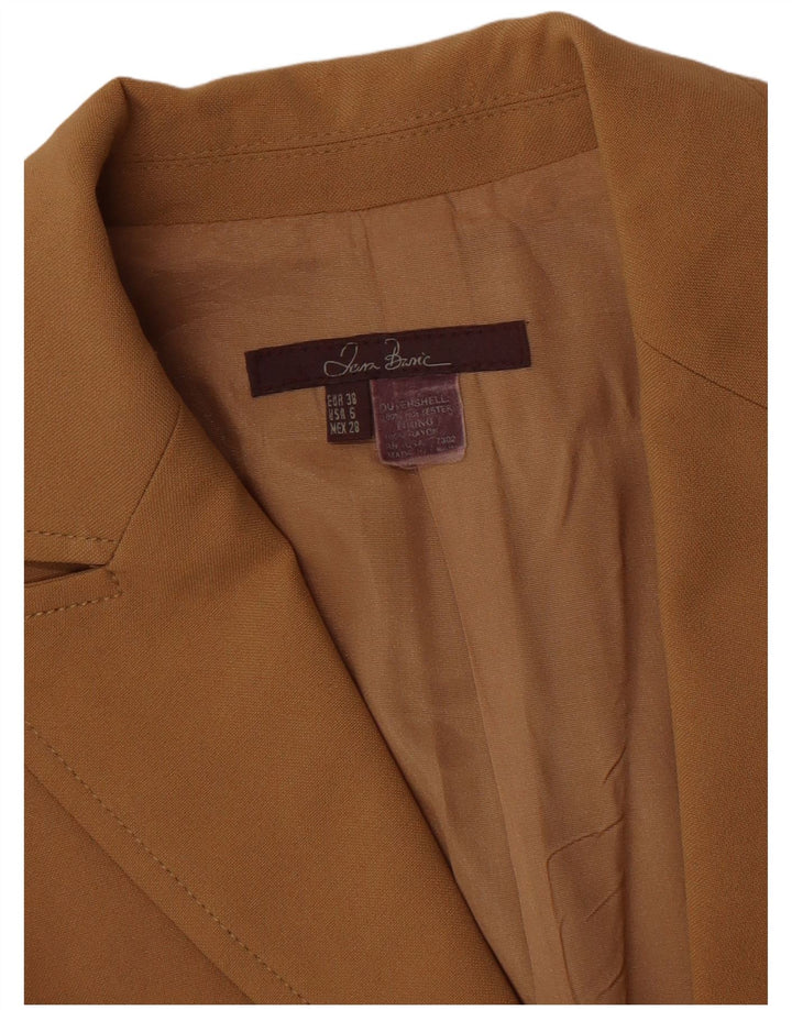 Zara Dame 2-knaps blazerjakke EU 38 Small Beige Polyester