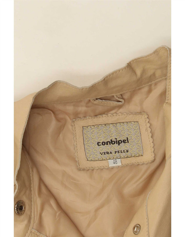 Conbipel Dame Læderjakke IT 48 XL Beige
