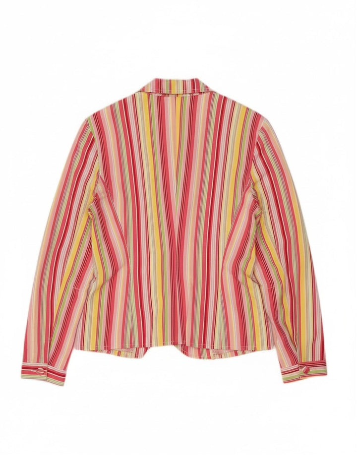 Tommy Hilfiger Dame Crop Blazer Jacket UK 12 Medium Flerfarvet Stribet