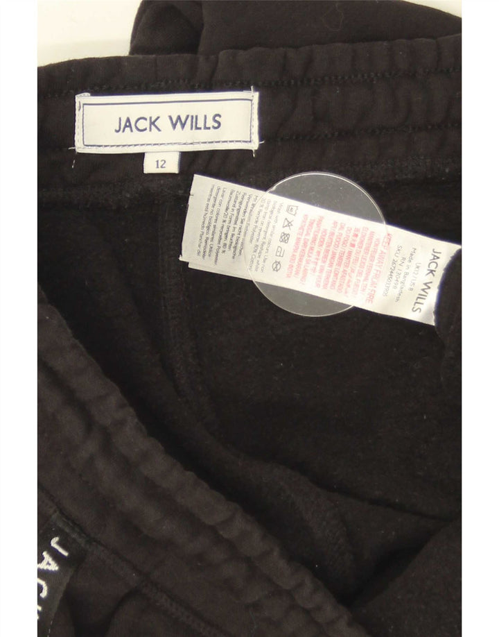 Jack Wills Grafisk træningsdragt til kvinder Joggers UK 12 Medium Black