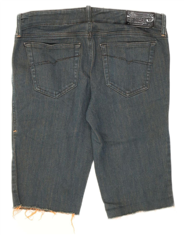 Diesel Dame Grupee Denim Shorts W27 Small Navy Blue Bomuld