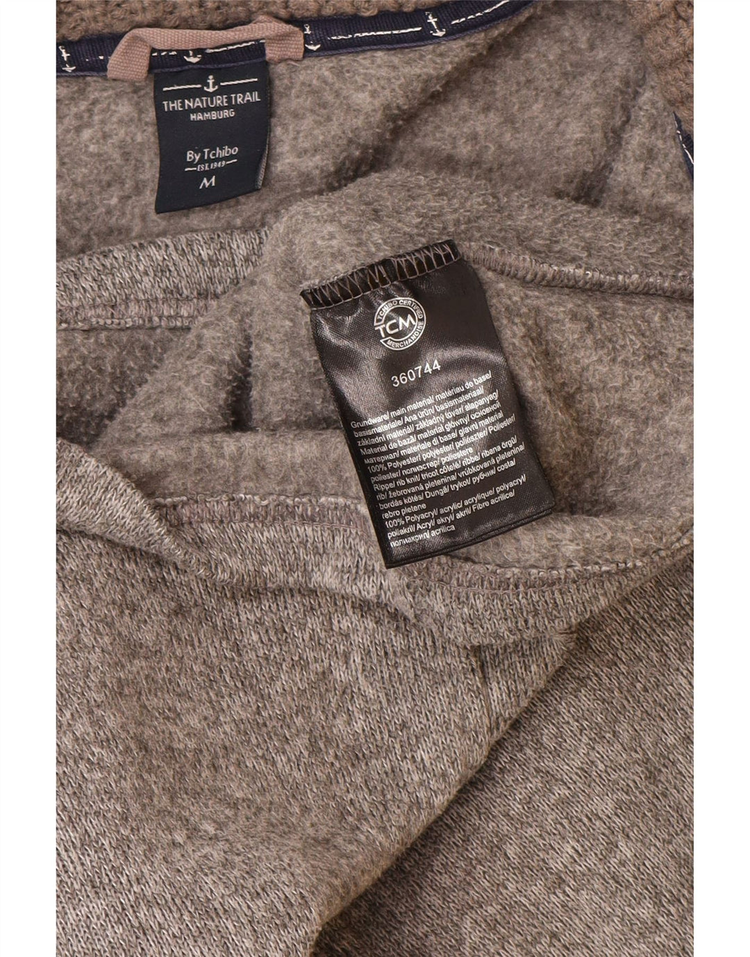 VINTAGE Dame Longline Hættetrøje Sweater UK 14 Medium Grey Polyester