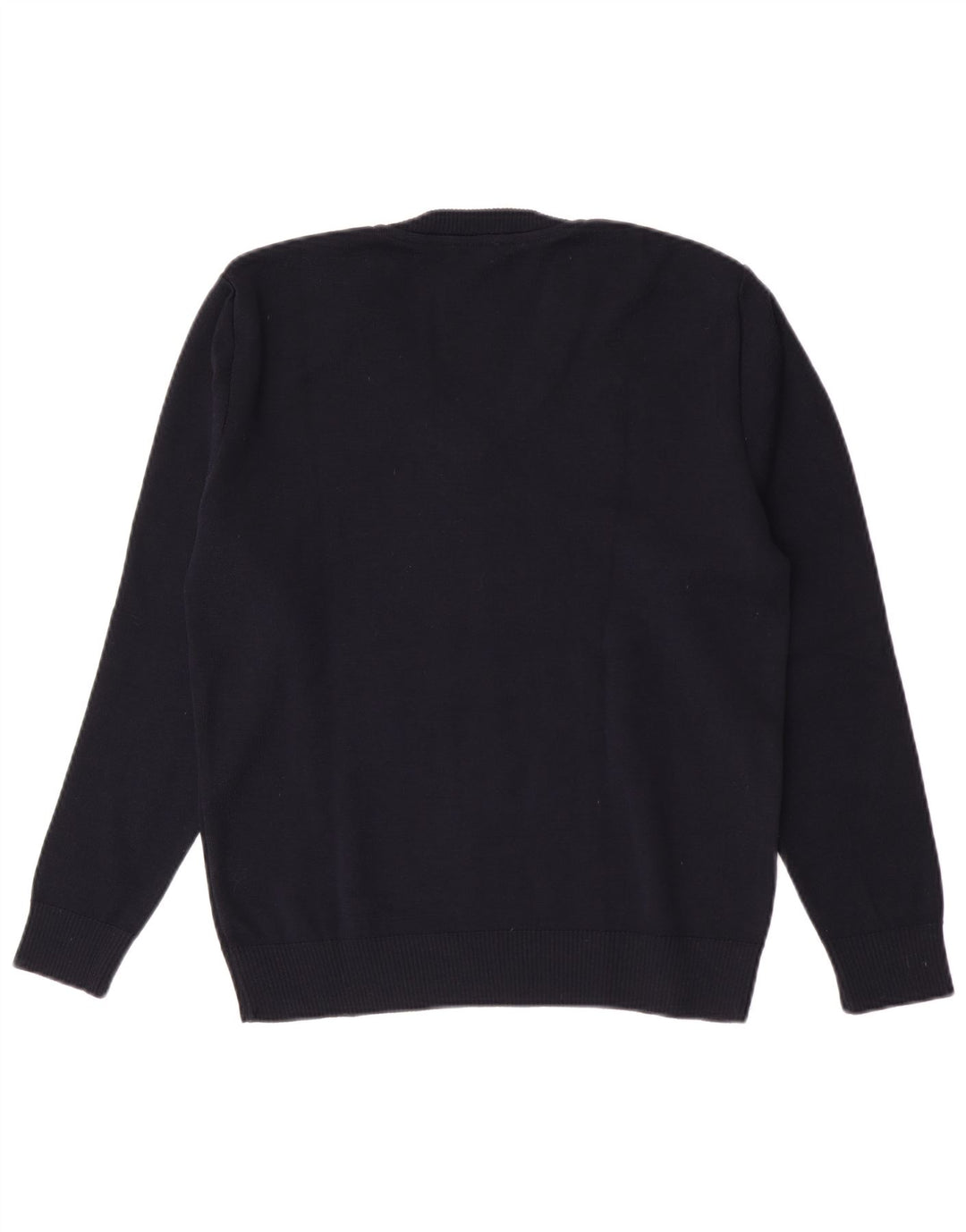 Vintage Dame V-hals sweater IT 42 Medium Navy Blue