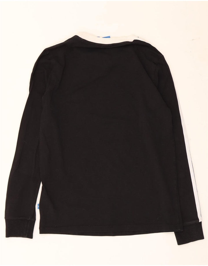 Adidas Dame Top Langærmet UK 8 Small Black Colourblock Bomuld