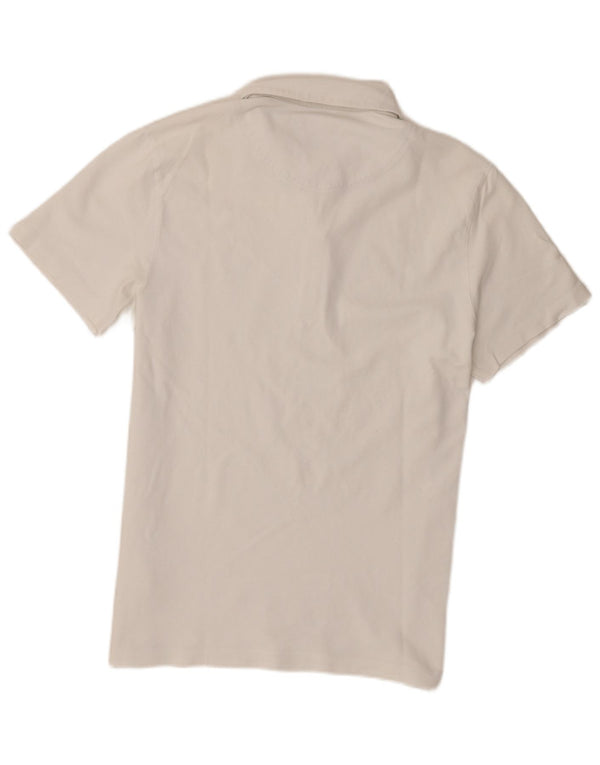 Hugo Boss Herre Slim Fit Polo Shirt 2XL Hvid Nålestribet Bomuld