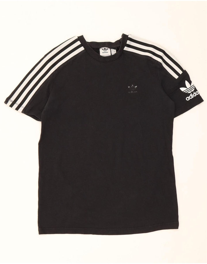 Adidas Dame T-Shirt Top UK 8 Lille Sort