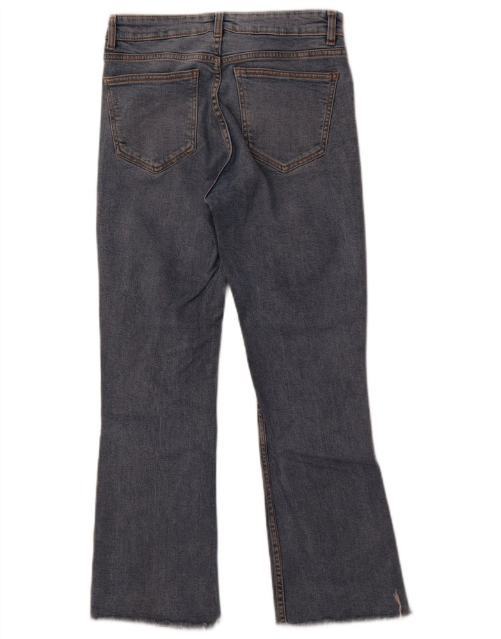 Zara Womens Crop Bootcut Jeans EU 38 Small W28 L26 Blue Cotton