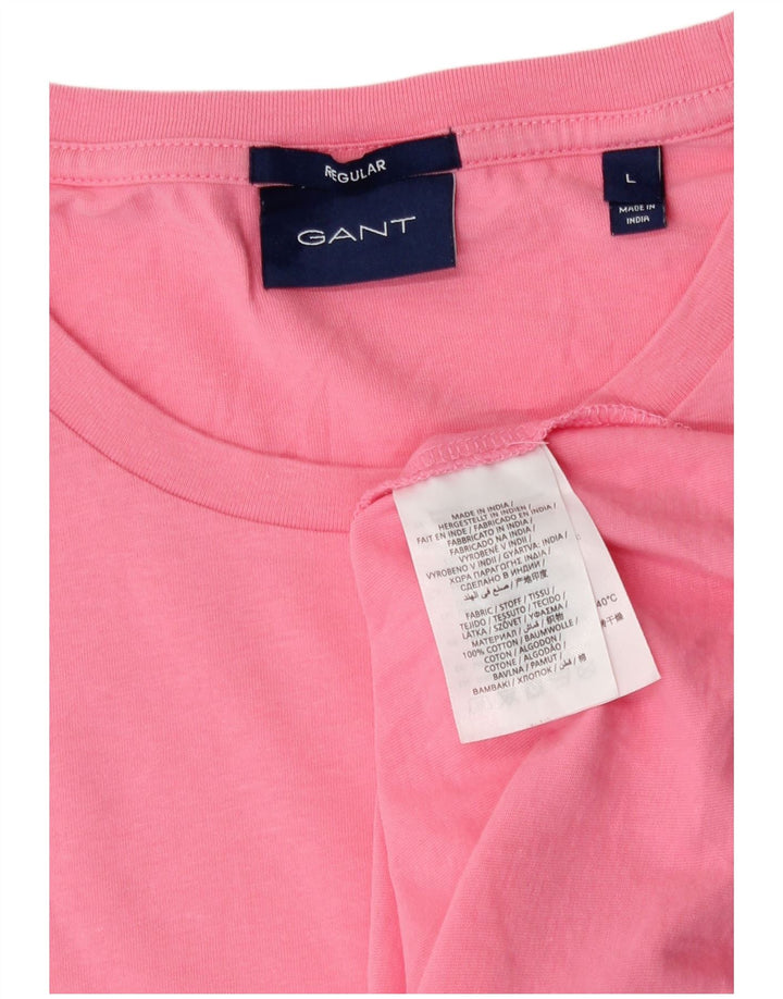 Gant Regular T-Shirt Top Stor Pink Bomuld