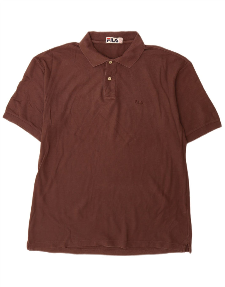 Fila Poloshirt til mænd IT 52 Stor brun bomuld