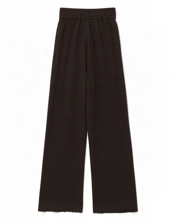 Zara Womens Wide Leg Tracksuit Trousers UK 8 Small Black Cotton