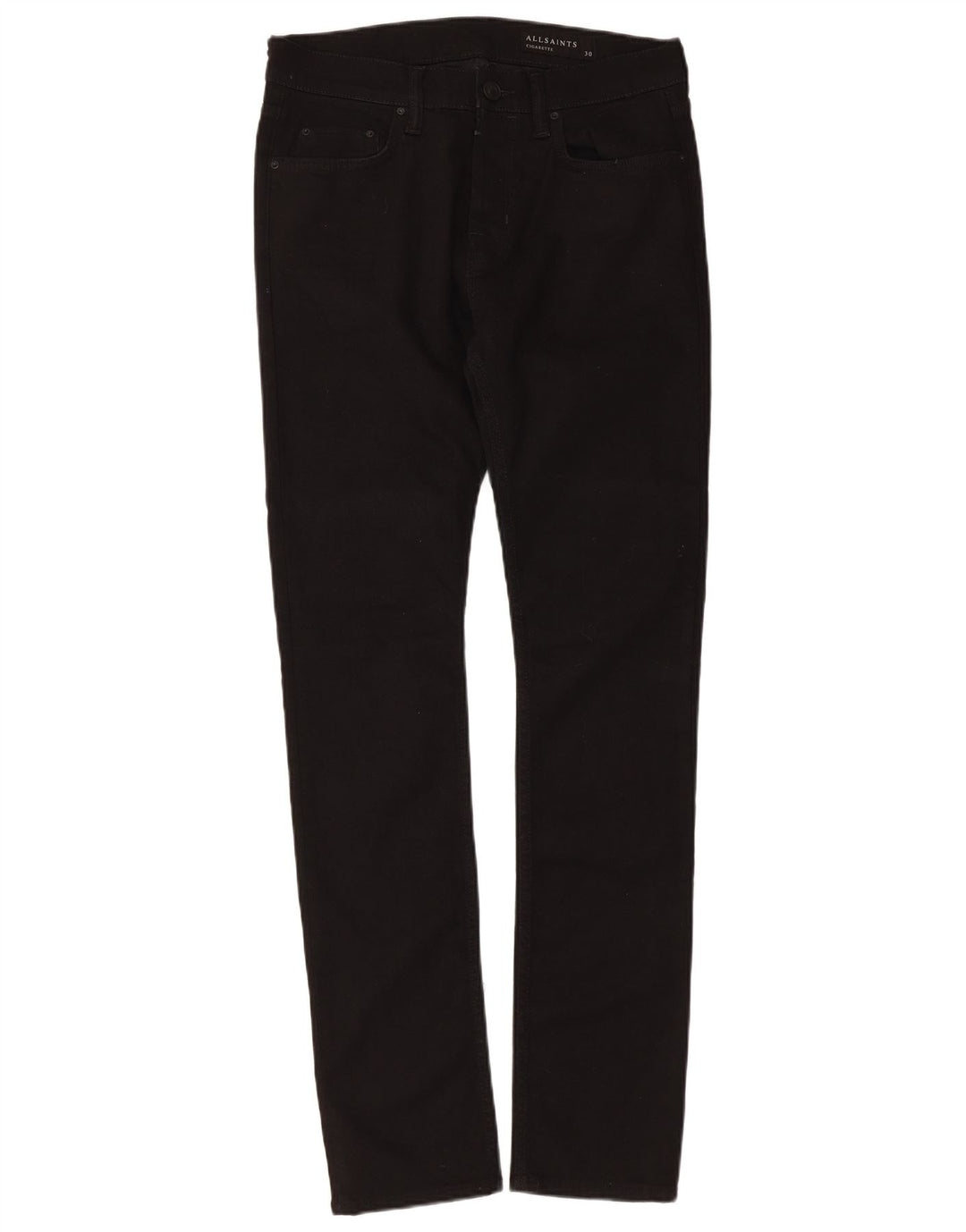 All Saints Herre Cigarette Slim Jeans W30 L31 Sort Bomuld