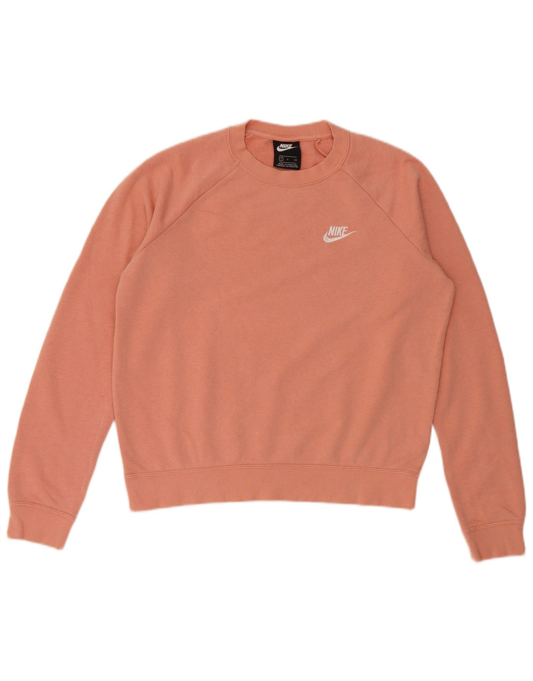 Nike Dame Oversized Sweatshirt Jumper UK 10 Small Pink Bomuld