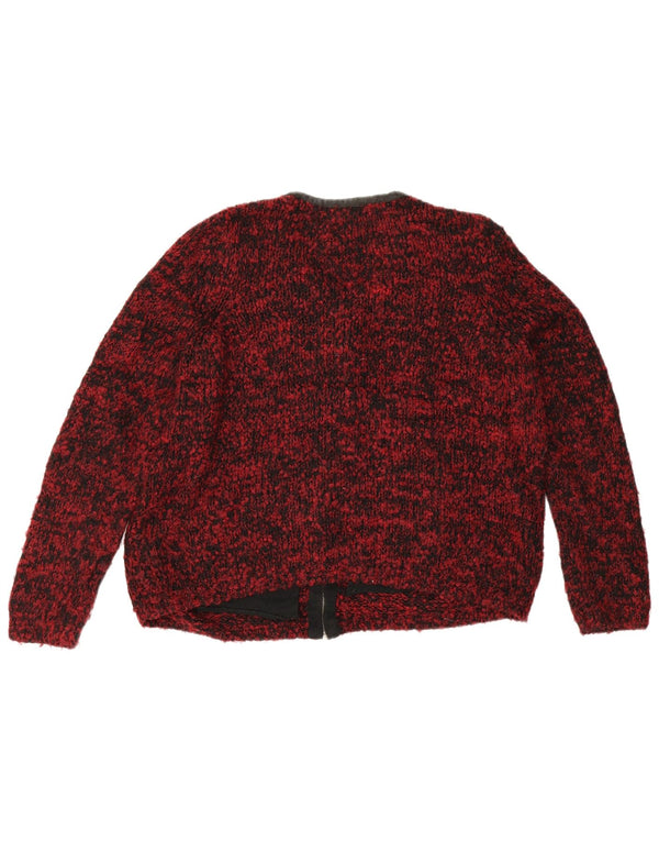 Marks & Spencer Dame Cardigan Sweater UK 16 Large Bourgogne Flecked