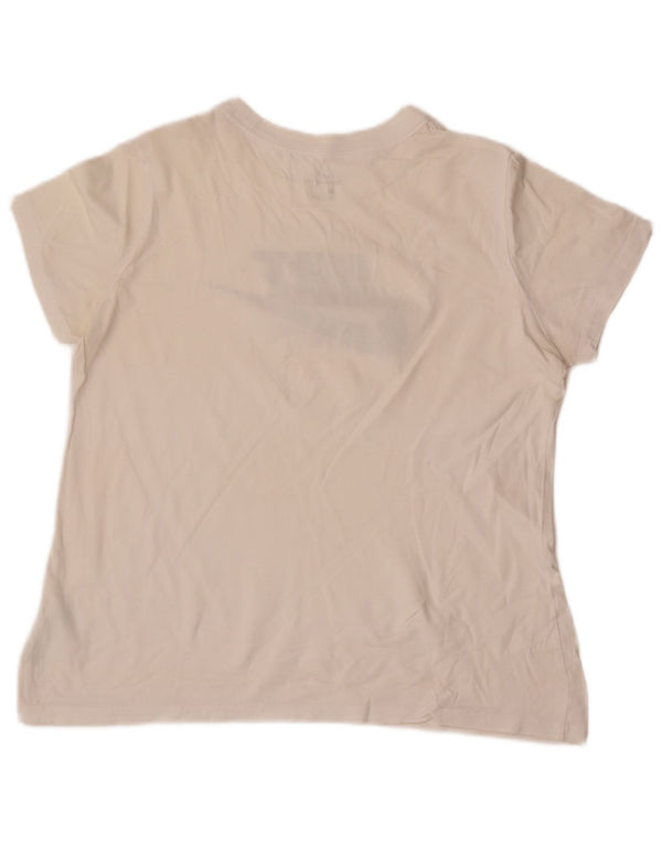 Nike grafisk T-shirt top til kvinder DK 16 Stor hvid bomuld
