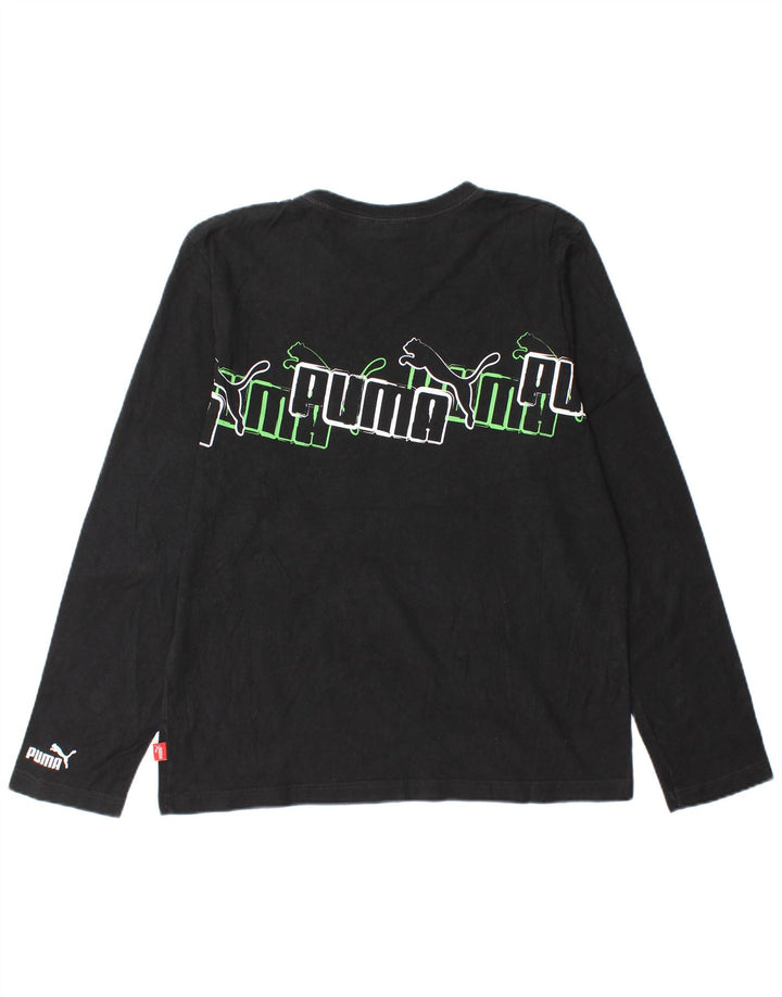 Puma Herre Grafisk Top Langærmet Medium Sort