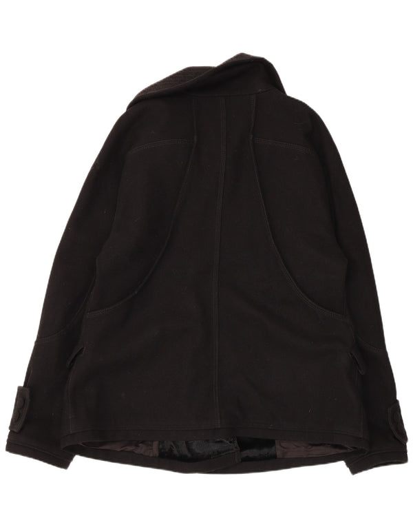 Exte Womens Pea Coat IT 48 XL Sort Uld