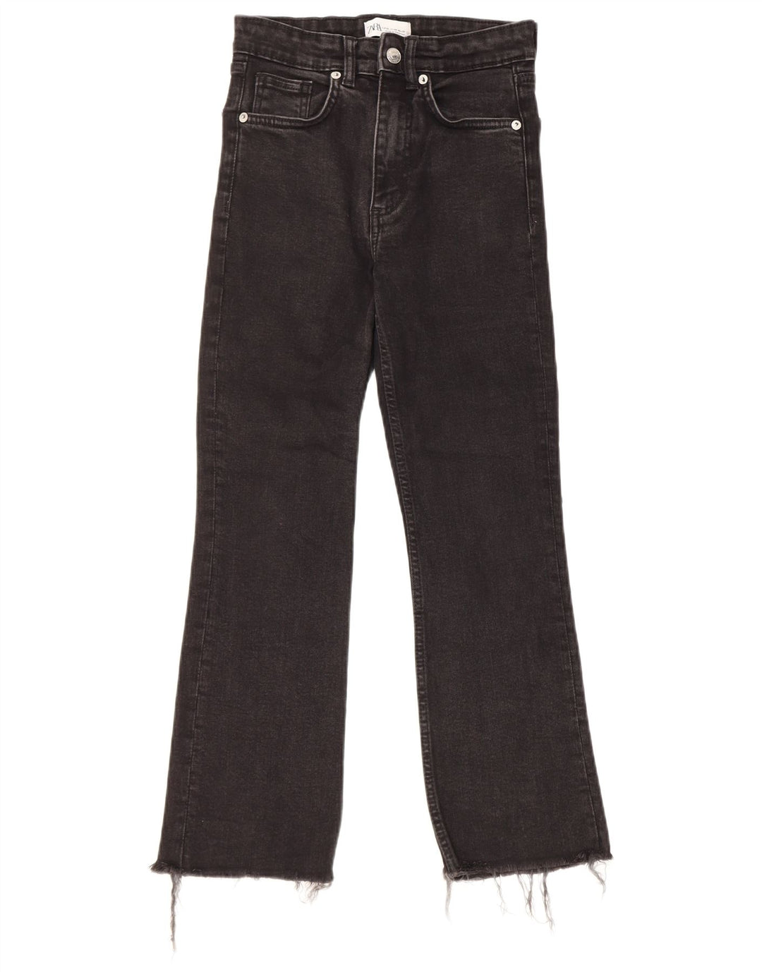 Zara Dame Bootcut Jeans EU 36 XS W26 L25 Sort