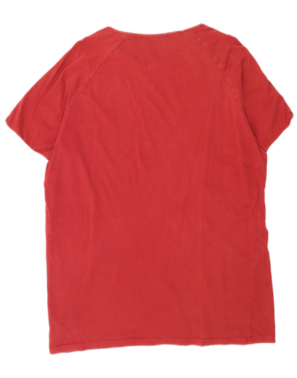 Adidas T-shirt top til kvinder UK 20 2XL rødbrun bomuld