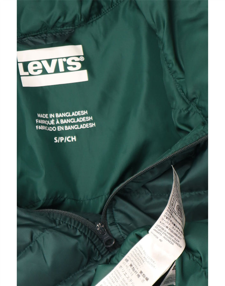 Levi's Herre hættepolstret jakke UK 36 Lille grøn polyester