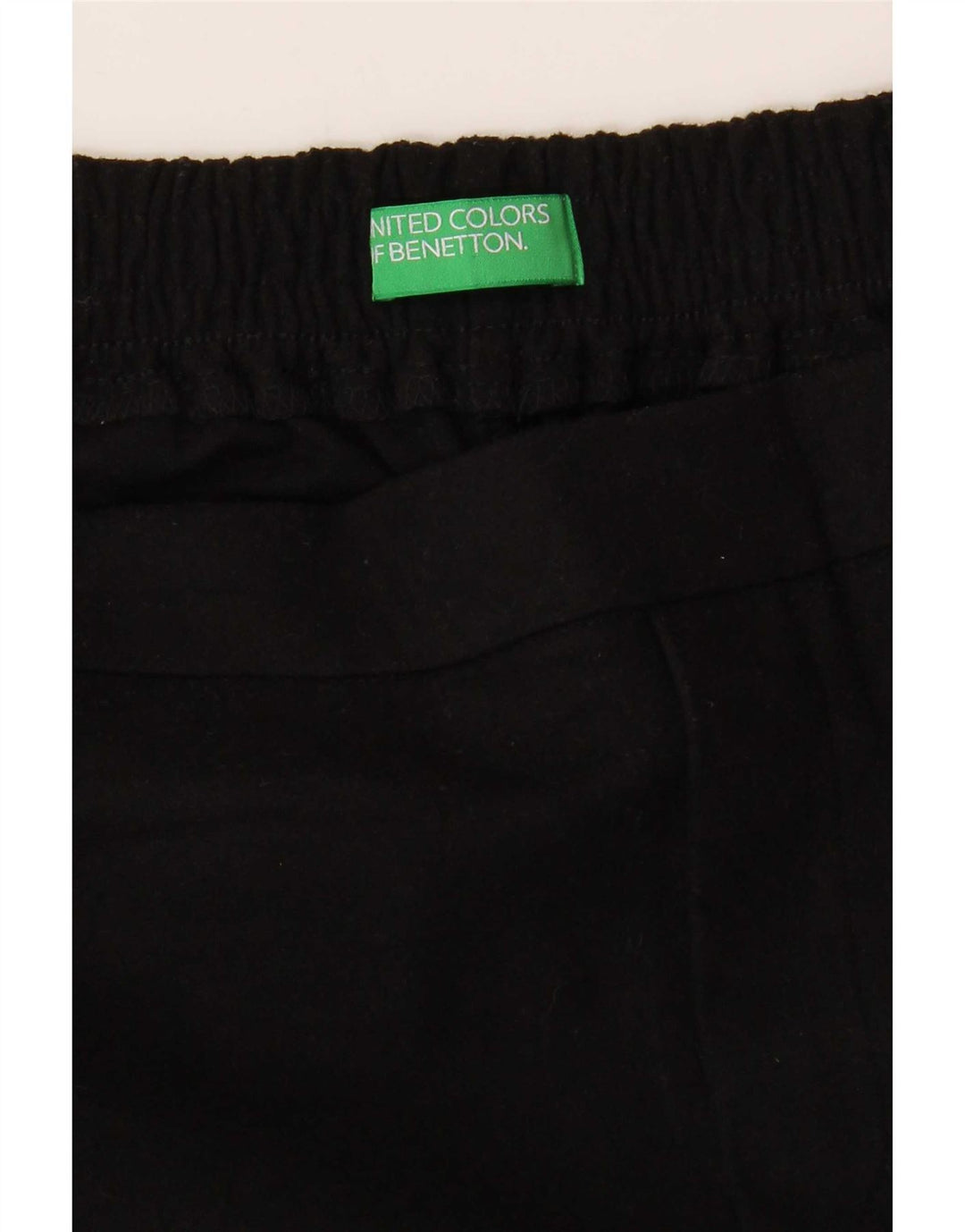 Benetton Womens Tapered Cropped Trousers W30 L25 Sort