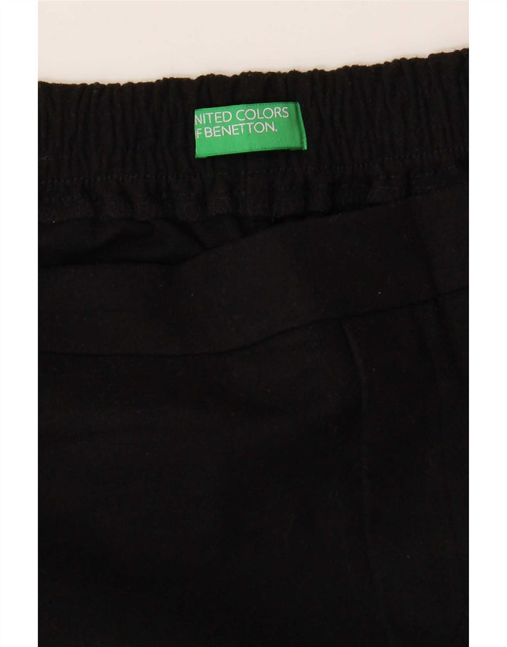 Benetton Womens Tapered Cropped Trousers W30 L25 Sort