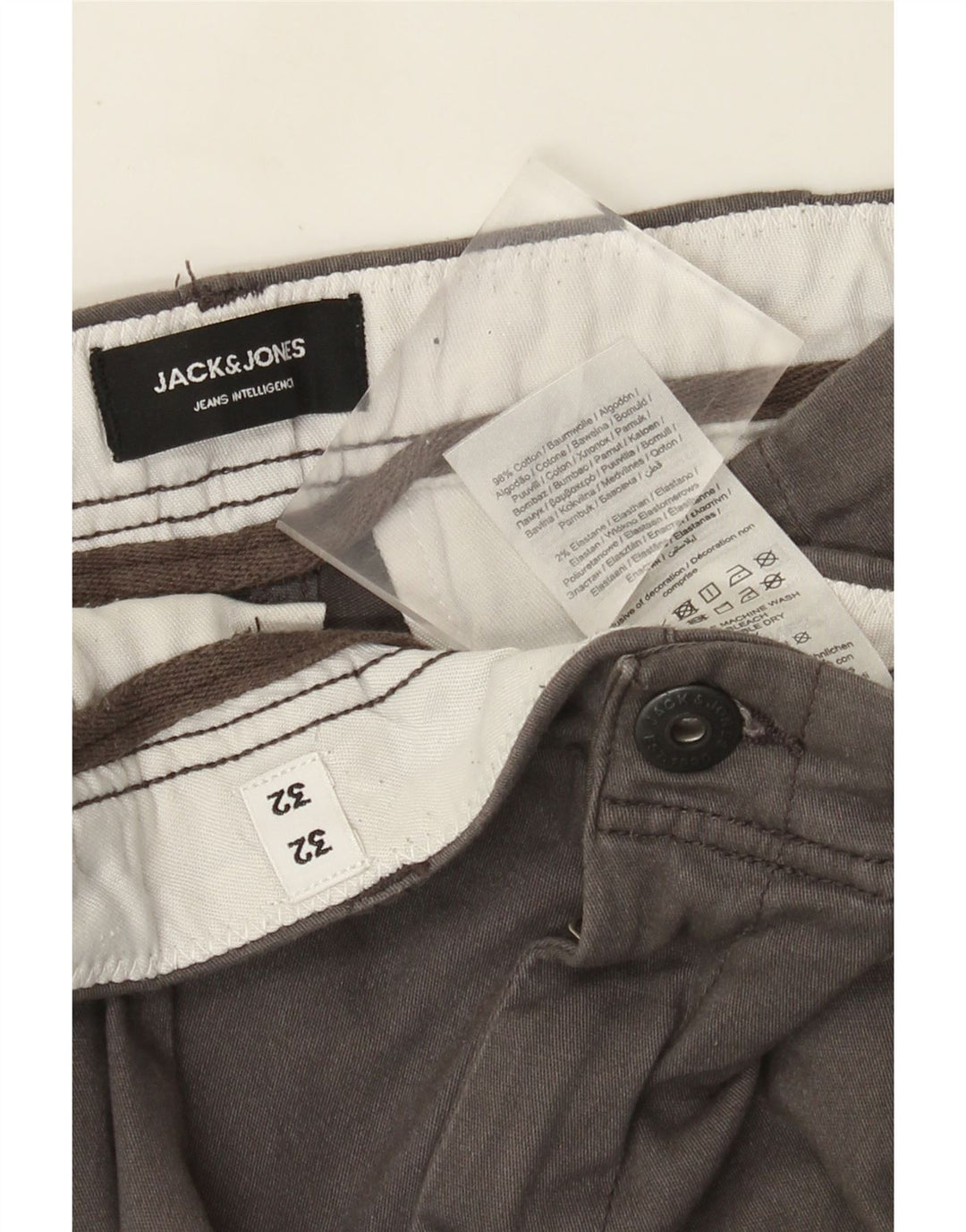 Jack & Jones Herre joggers Cargo Bukser W32 L29 Grå Bomuld
