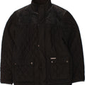 COUNTRY ESTATE Mens Quilted Jacket UK 38 Medium Black Polyester Vintage Country Estate and Second-Hand Country Estate from Messina Hembry 