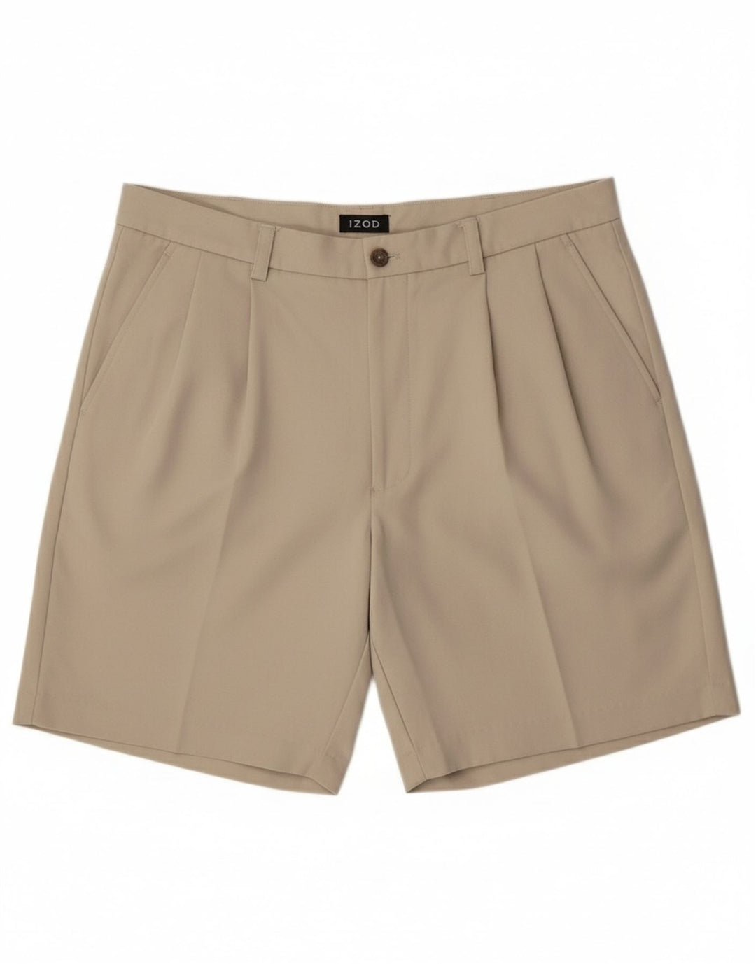 Izod Herre Pegged Chino Shorts W34 Large Beige Polyester