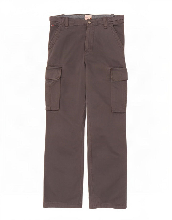 Tommy Hilfiger Herre Straight Cargo Bukser W32 L34 Grå Bomuld