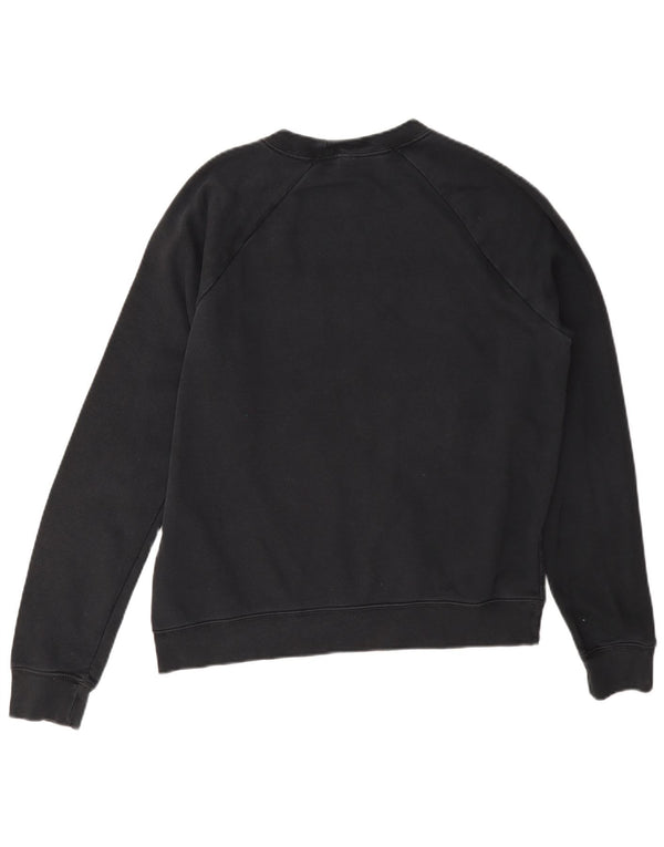 Nike Dame Grafisk Sweatshirt Jumper UK 14 Medium Sort Bomuld
