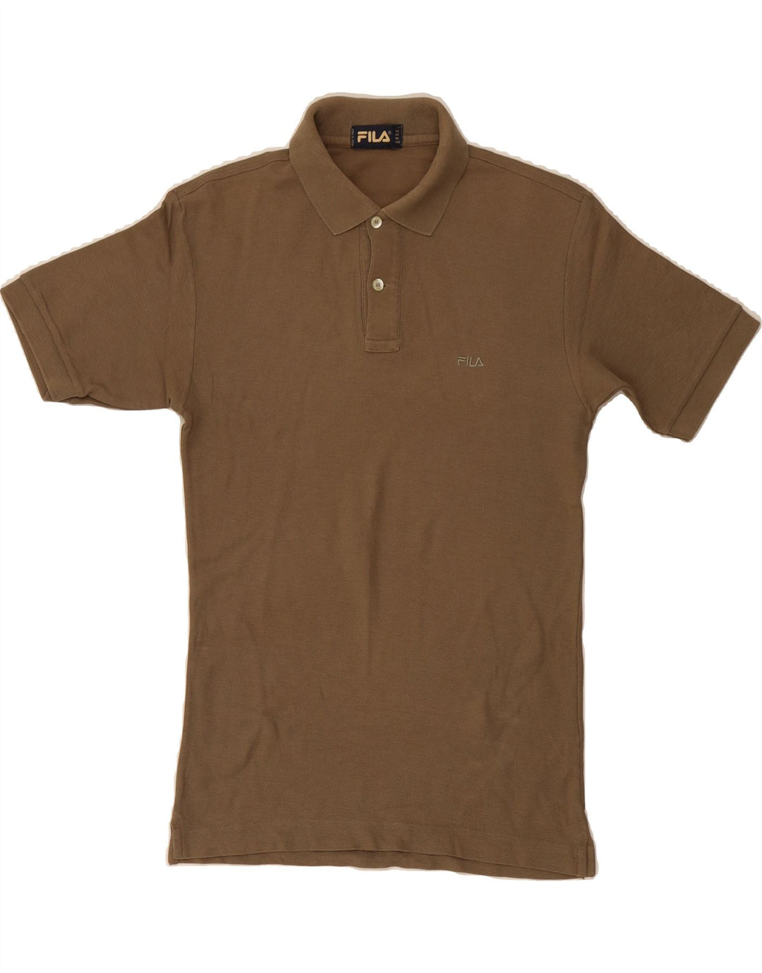 FILA Mens Polo Shirt IT 42 2XS Brown Vintage Fila and Second-Hand Fila from Messina Hembry 