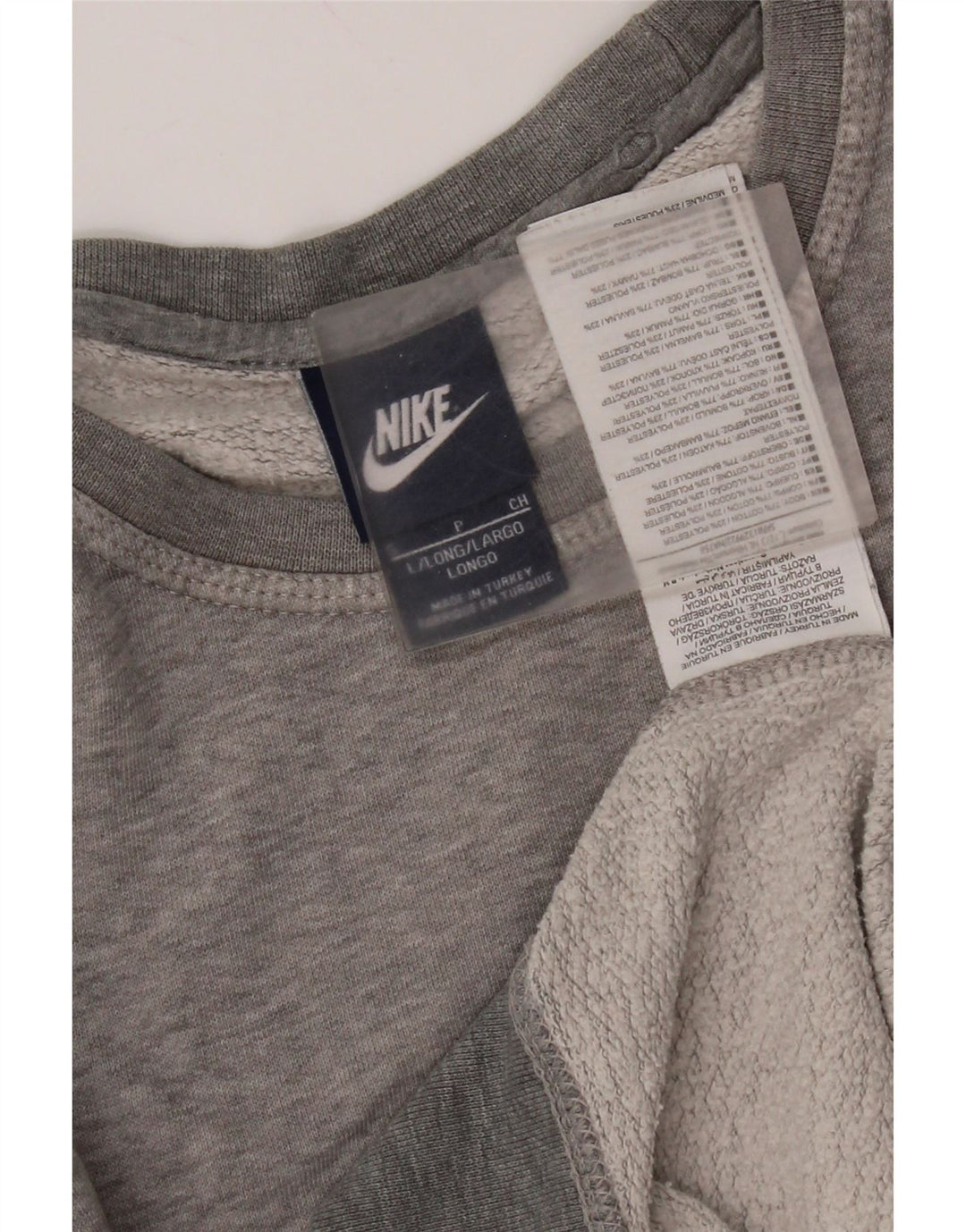 Nike Sweatshirt til mænd, lille grå flækket bomuld