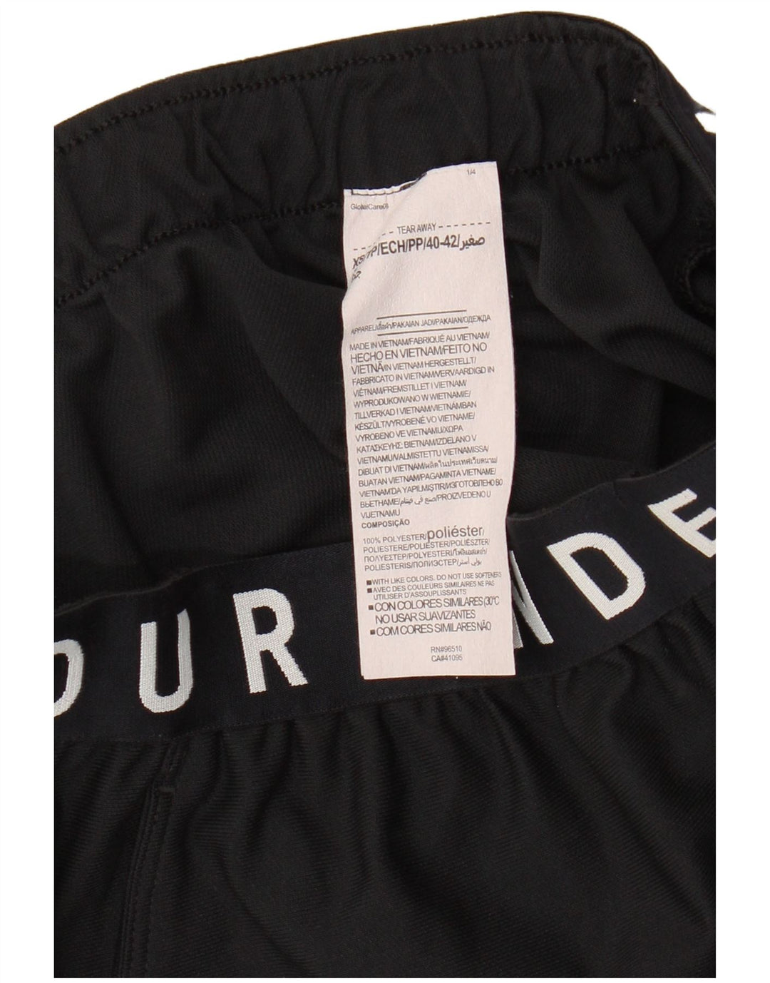 UNDER ARMOUR Grafiske sportsshorts til kvinder UK 4 XS sort polyester