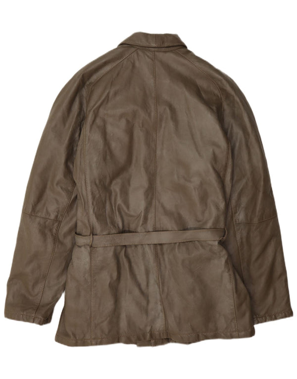 Vintage herre læderjakke IT 48 Medium Khaki