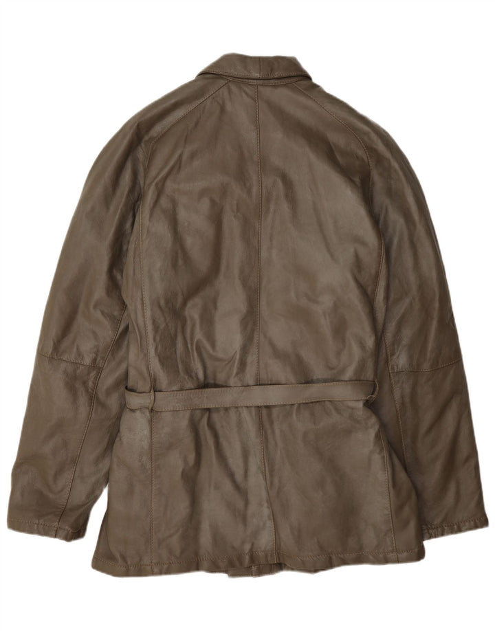Vintage herre læderjakke IT 48 Medium Khaki