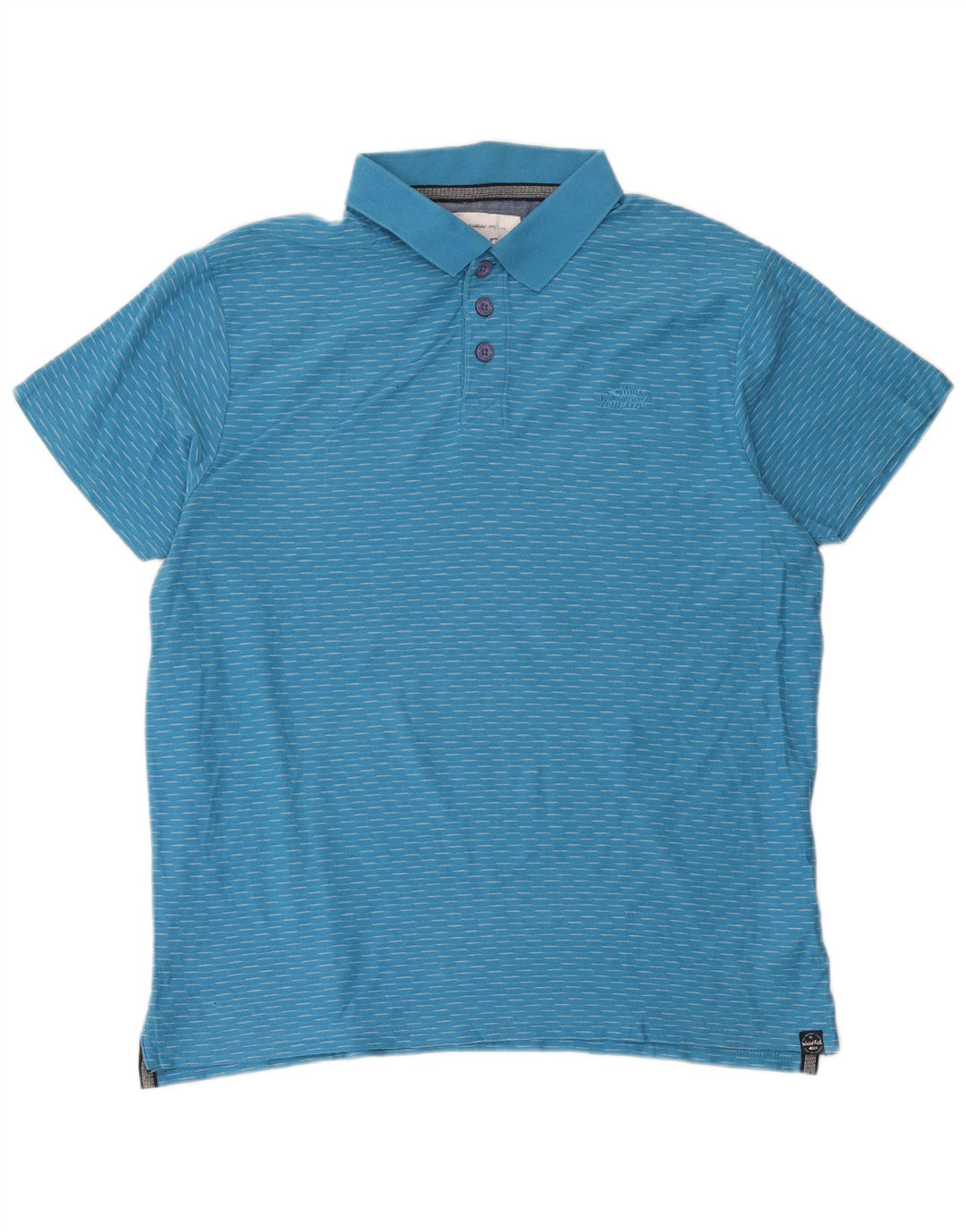 Weird Fish Herre poloshirt XL Blå Flecked Bomuld