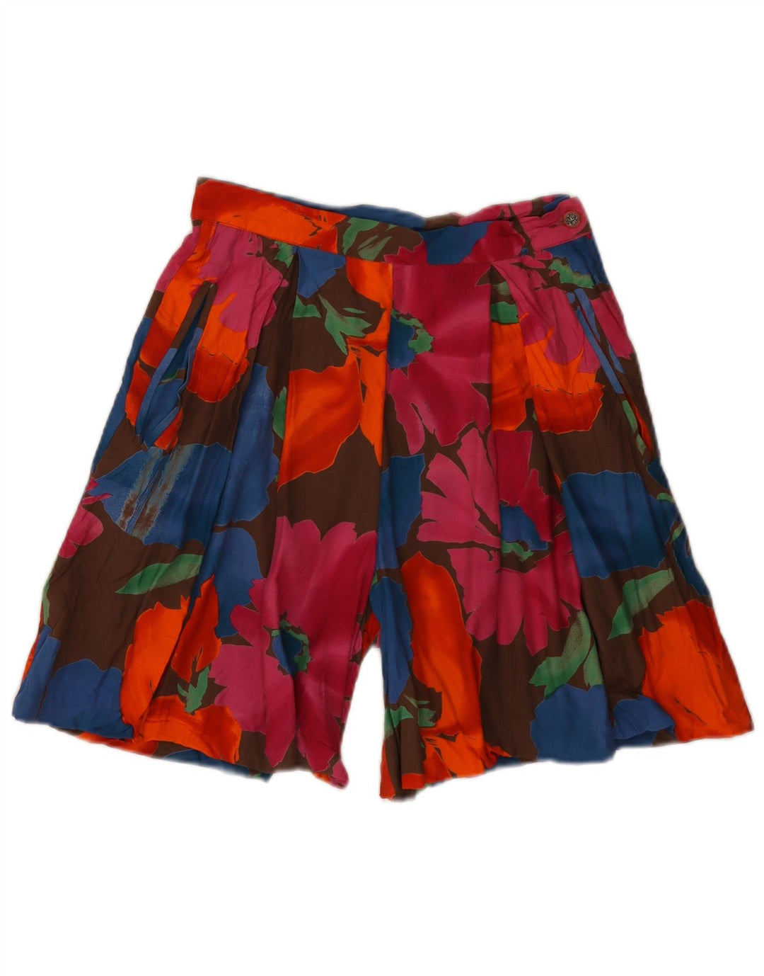 Preca Casual Shorts til kvinder W26 Små flerfarvede blomsterviscose