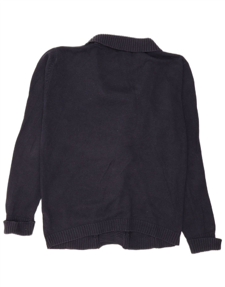 Zara Herre Cardigan Sweater Stor Marineblå Bomuld