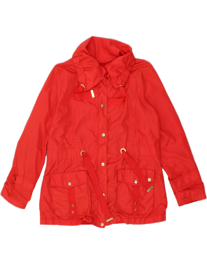 VINTAGE Womens Rain Jacket UK 16 Large Red Polyester Vintage Vintage and Second-Hand Vintage from Messina Hembry 