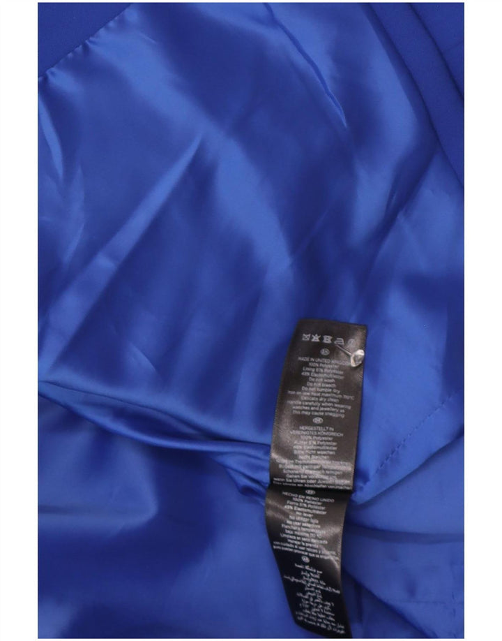 Hobbs Dame 3/4-ærmet Bolero-jakke UK 12 Medium Blue Polyester