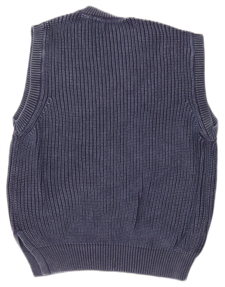 REPLAY Damevest Tank Top UK 14 Medium Navy Blue Cotton