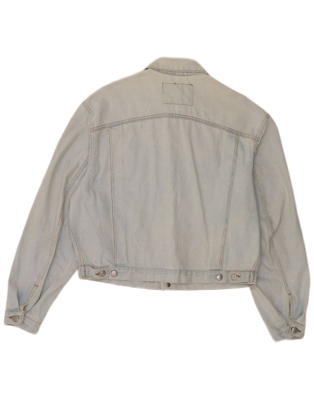 RIFLE Womens Crop Oversized denimjakke UK 10 Small Blue Cotton