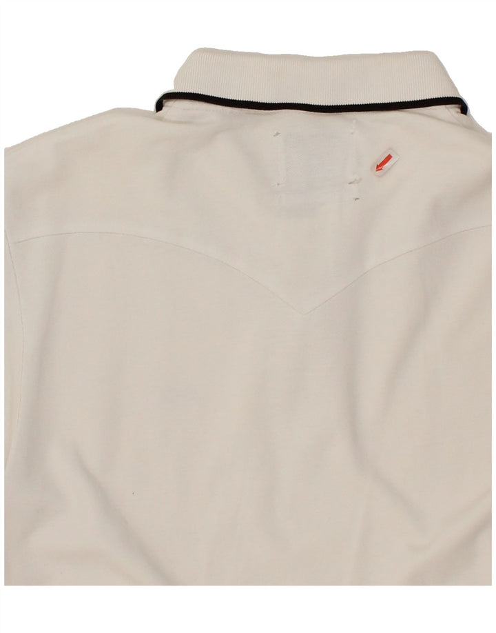 LEVI'S Mens Polo Shirt Small White Vintage Levi's and Second-Hand Levi's from Messina Hembry 