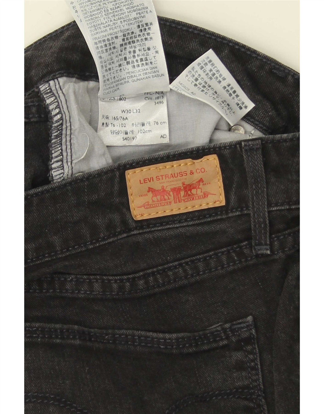 Levi's skinny jeans til kvinder W30 L32 sort bomuld