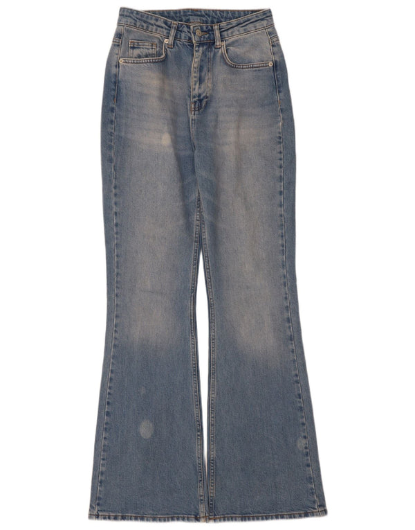 Vintage Dame Flared Jeans EU 36 Small W25 L32 Blå Bomuld