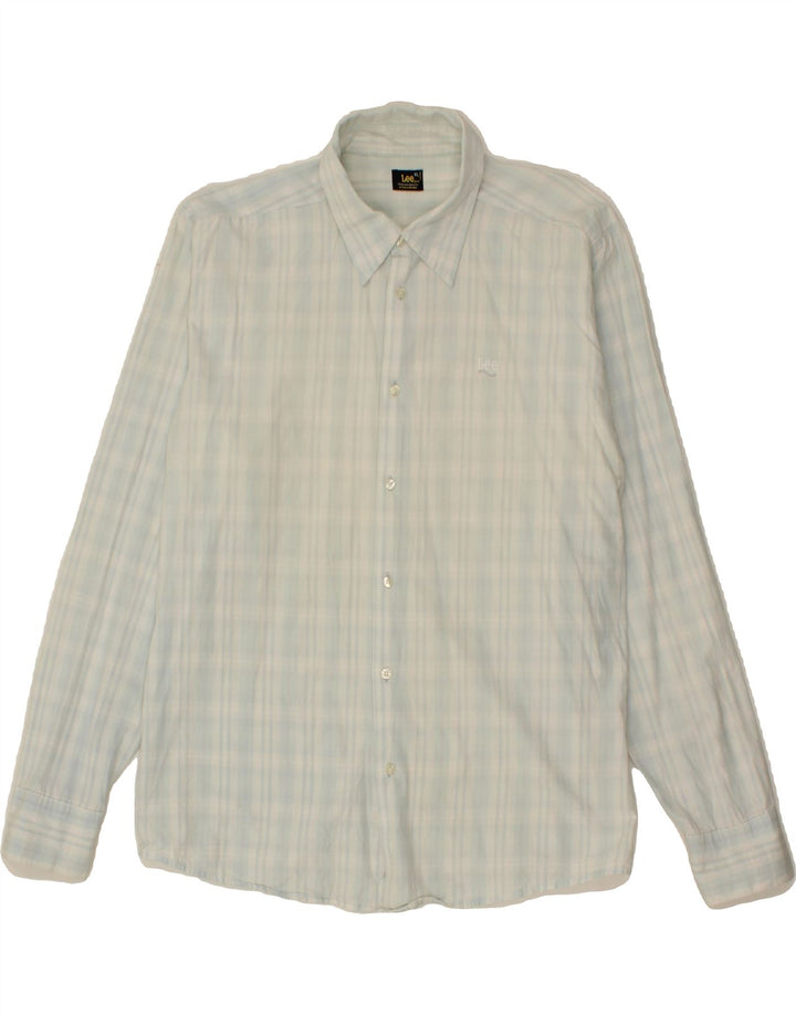 LEE Mens Shirt XL Blue Check Cotton Vintage Lee and Second-Hand Lee from Messina Hembry 