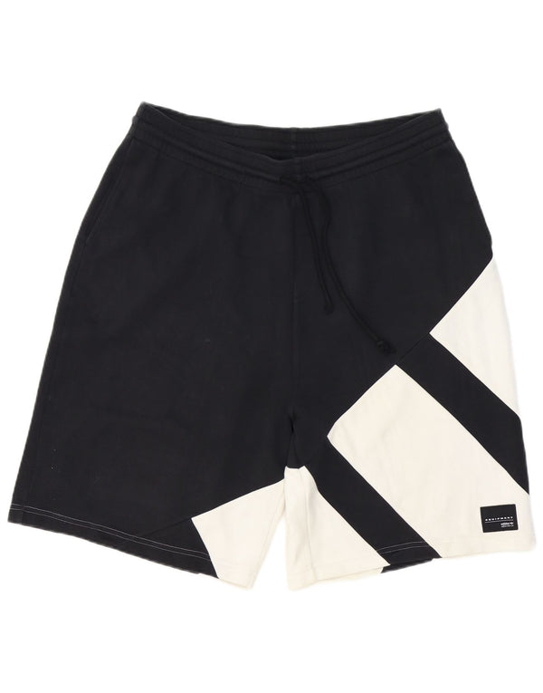 Adidas Herre grafiske sportsshorts Small Black Colourblock Bomuld