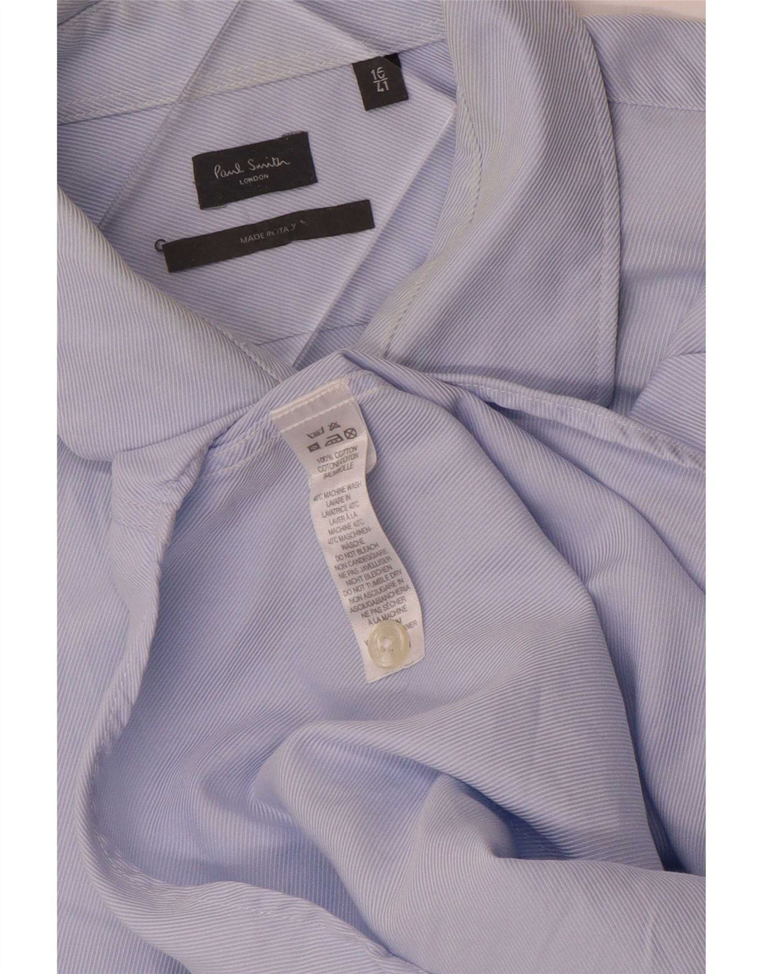 Paul Smith herreskjorte str. 41 16 Stor blå nålestribet bomuld