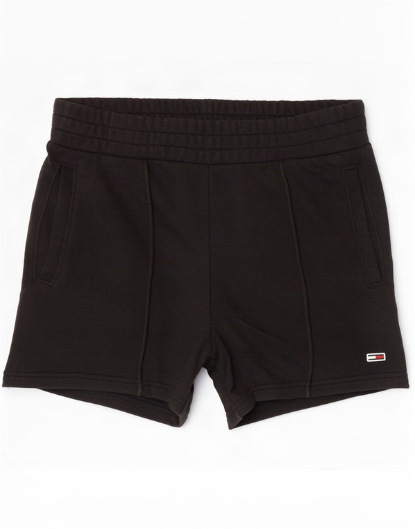 Tommy Hilfiger Womens Sport Shorts UK 6 XS Black Cotton