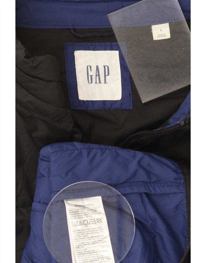 Gap polstret jakke til kvinder UK 16 Stor sort nylon